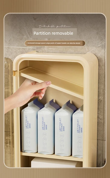 Deliksiz Banyo Duvar Dolabı - Süt Beyazı (Bölmesiz) - 11