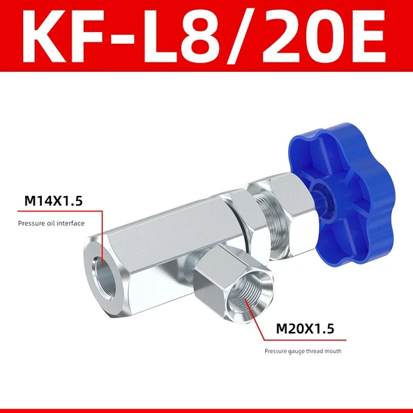 Basınç Ölçer Anahtar Valfi Hidrolik Vakum Emme Hava Yağ Regülatörü - KF-L8/20E M20 * 1.5