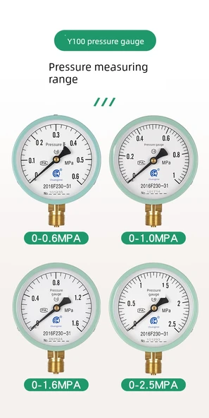 Y100 Basınç Ölçer - 0-1.6mpa 90 Derece - 8