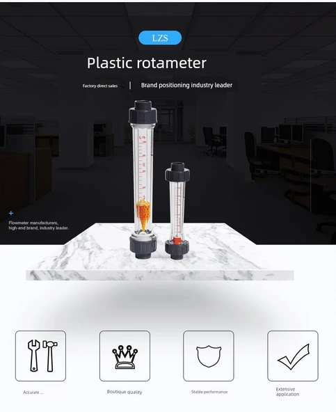 Plastik Boru Tipi Sıvı Su Akış Ölçer - DN32 - 0.4-4 m³/h - 7