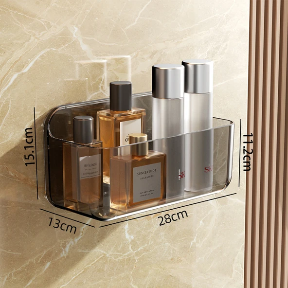 Deliksiz Banyo Rafı - SF-2212 Büyük Gri