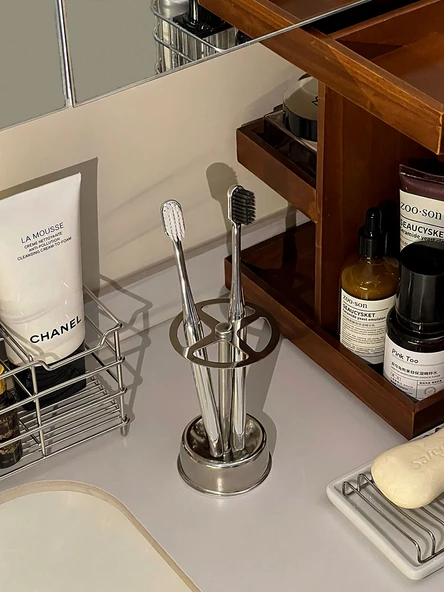 Paslanmaz Çelik Banyo Düzenleyici - Saklama Rafı - 6