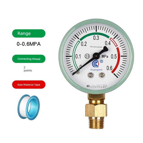 Sıvılaştırılmış Gaz Tüpü Basınç Ölçer - 0-0.6MPa / 2 Nokta Diş