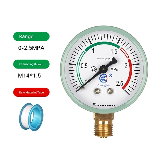 Sıvılaştırılmış Gaz Tüpü Basınç Ölçer - 0-2.5MPa / M14 Diş