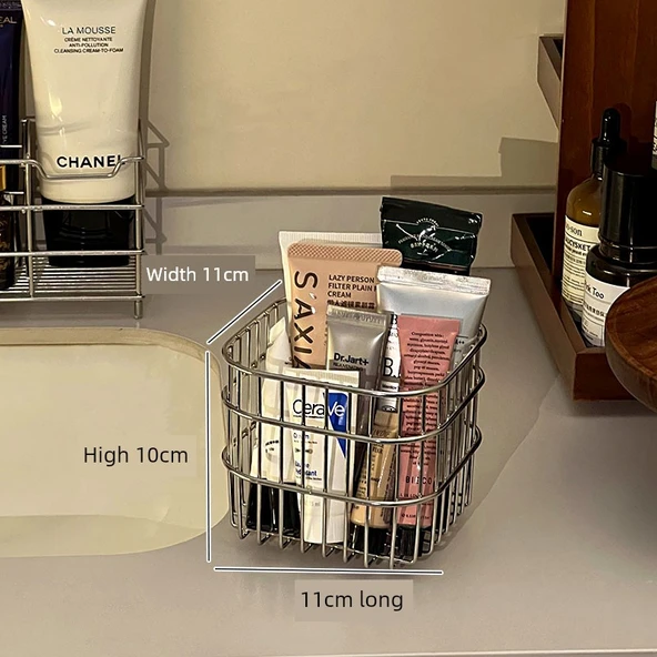 Paslanmaz Çelik Banyo Düzenleyici - Küçük Boy Sepet