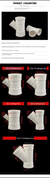 PVC Yan T Dirsek 45 Derece Eşit Çaplı Redüksiyonlu Su Borusu Aksesuarı - 3