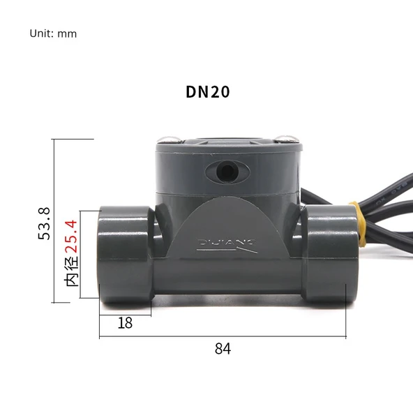 PVC Akış Ölçer - ZJPVC-DN20 - Korozyona Dayanıklı
