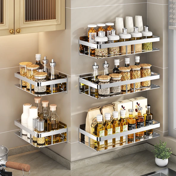 304 Paslanmaz Çelik Tuvalet Rafı - Kalınlaştırılmış 304 Uzun 40 Çubuklu 4 Kancalı - Resim 3