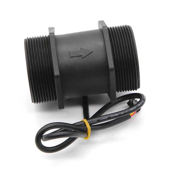 2" Su Akış Sensörü Hall Flowmetre DN50 Tarla Sulama Türbin Debimetre - DN50 Siyah, SM Fiş 50cm Kablo - Resim 4