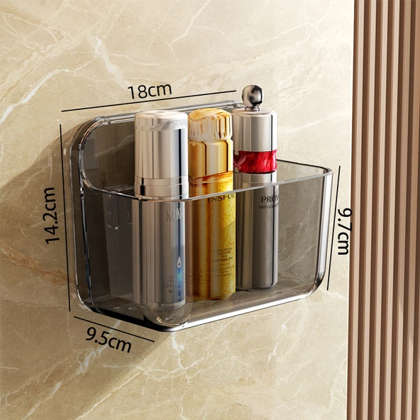 Deliksiz Banyo Rafı - SF-2213 Orta Boy Gri