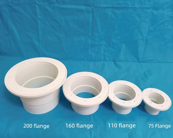 PVC Zemin Süzgeci Su Geçirmez Kumaş - 75mm Yan Sıra Balık Flanşı (2.5 inç) - 7
