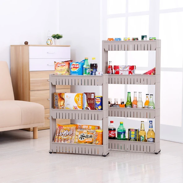 Mutfak Banyo Kapı Arkası Rafı - 3 Katlı - Beyaz (54x12x71cm) - 2