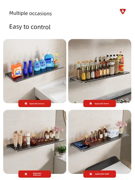 Paslanmaz Çelik Banyo Rafı - Süt Beyazı - 60cm - Kalınlaştırılmış Genişletilmiş - Resim 4