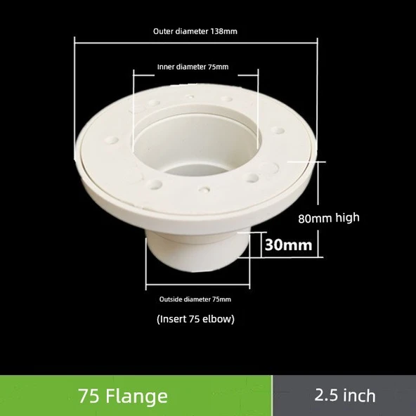 PVC Zemin Süzgeci Su Geçirmez Kumaş - 75mm Flanş (2.5 inç)