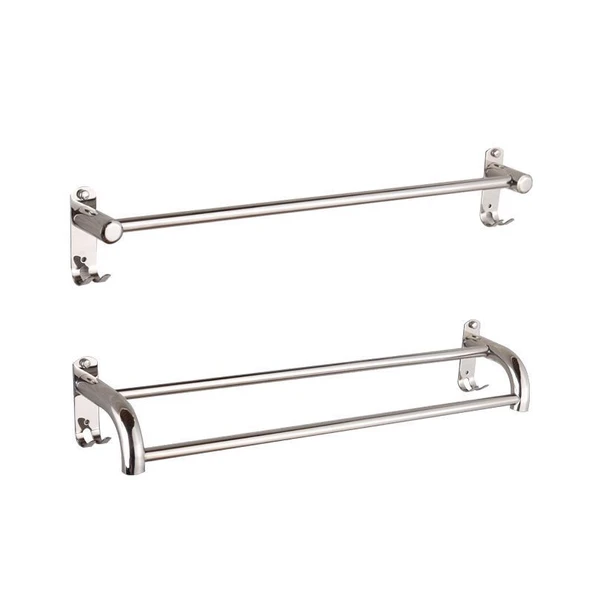 304 Paslanmaz Çelik Banyo Havluluk - Çift Çubuklu 70cm - 6