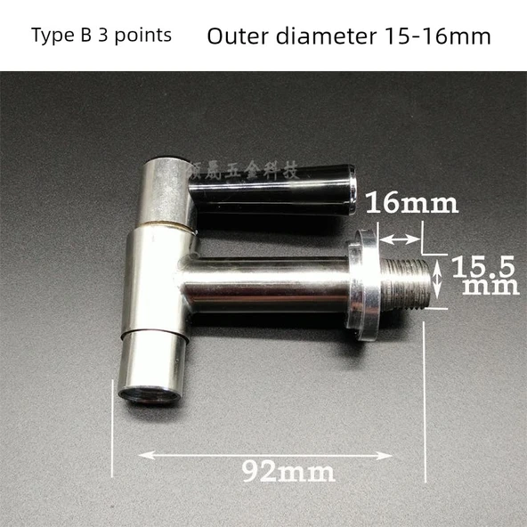 Elektrikli Su Isıtıcı Musluk - Tip B 3 (15-16mm Dış Çap) Paslanmaz Çelik