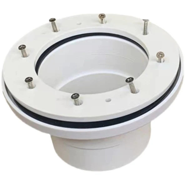 PVC Zemin Süzgeci Su Geçirmez Kumaş - 75mm Yan Sıra Balık Flanşı (2.5 inç) - 6