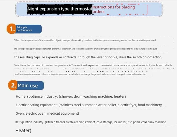 Elektrikli Izgara Termostatı 50-400 ℃ 250V 16A, 2 Pinli Fiş Kablo, Kırmızı Alt - Resim 8
