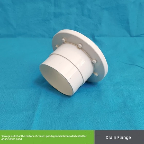 PVC Zemin Süzgeci Su Geçirmez Kumaş - 75mm Yan Sıra Balık Flanşı (2.5 inç) - 5