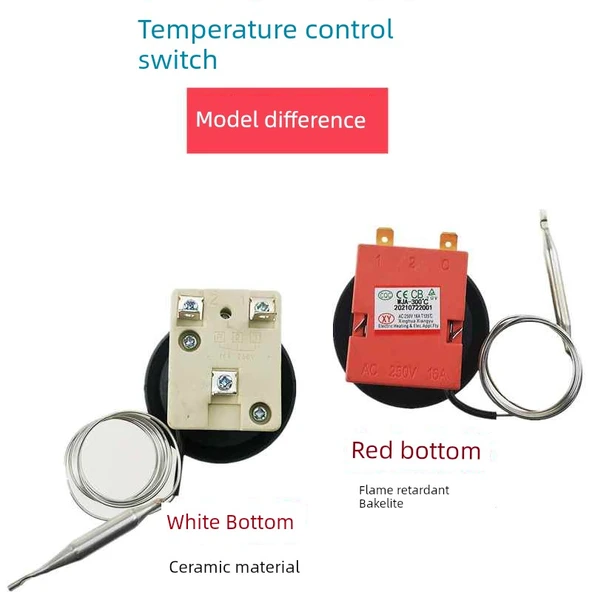 Elektrikli Izgara Termostatı 50-400 ℃ 250V 16A, 2 Pinli Fiş Kablo, Kırmızı Alt - Resim 10