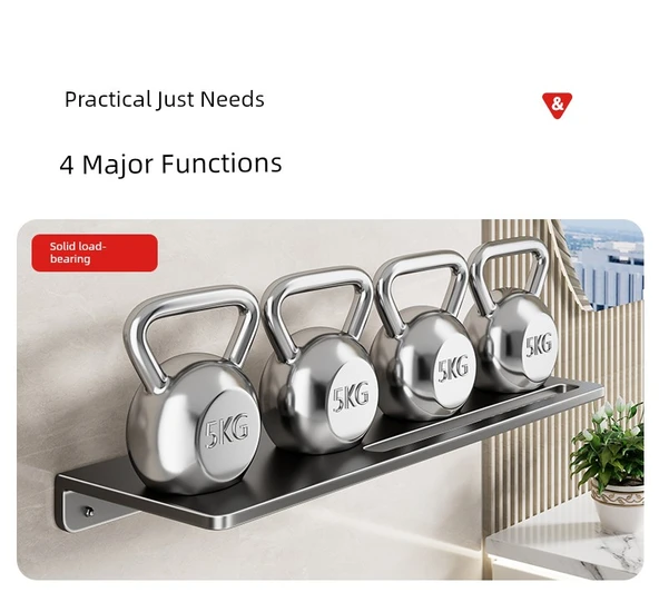 Paslanmaz Çelik Banyo Rafı - Süt Beyazı - 60cm - Kalınlaştırılmış Genişletilmiş - Resim 8