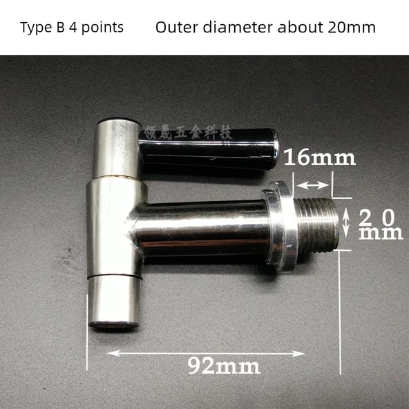 Elektrikli Su Isıtıcı Musluk - Tip B 4 Nokta (20mm Dış Çap) Paslanmaz Çelik