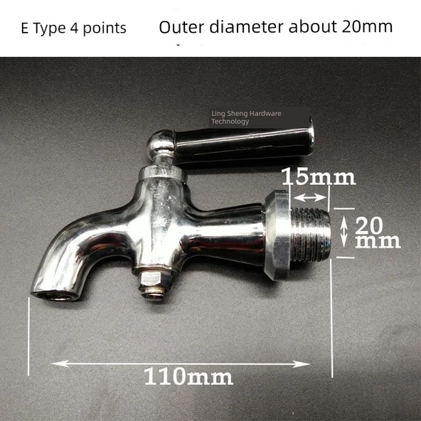 Elektrikli Su Isıtıcı Musluk - Tip E 4 Nokta (20mm Dış Çap)