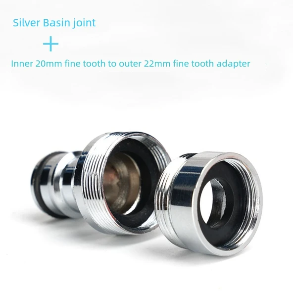 Çamaşır Makinesi Musluk Adaptörü - İç 24mm İnce Diş - Dış 22mm İnce Diş - 11