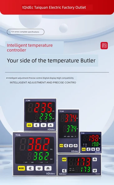 TC4L Dijital PID Sıcaklık Kontrol Cihazı - Pt100 Tipi, Çift Çıkış - 7