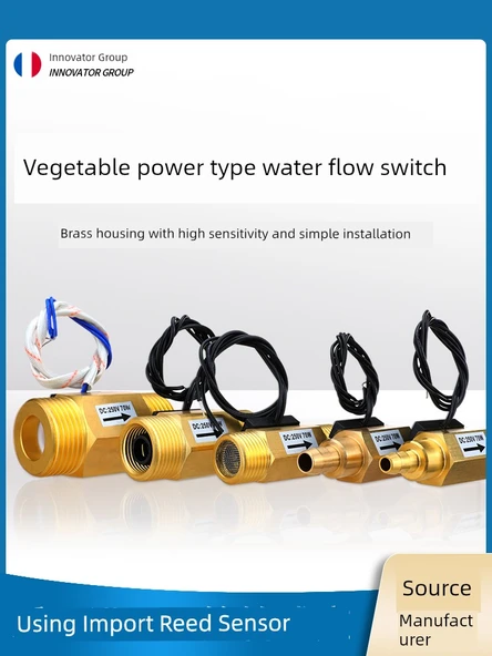 DN15 DN20 Bakır Manyetik Su Akış Anahtarı - 4.2 Metre AC110V + Oturaklı - 2