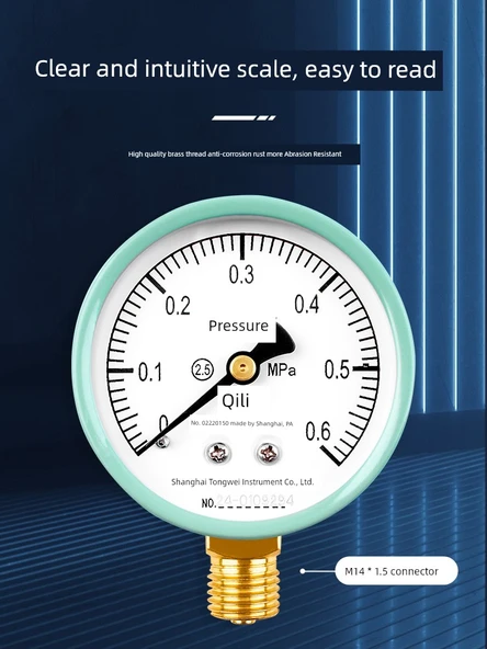 Y60 Su Basınç Ölçer 0-1.6MPa M14 * 1.5 Diş - 3