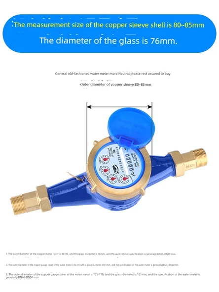 Su Sayacı Camı 1/1.2 inç Çap 81mm * 6mm Tek Adet - 5