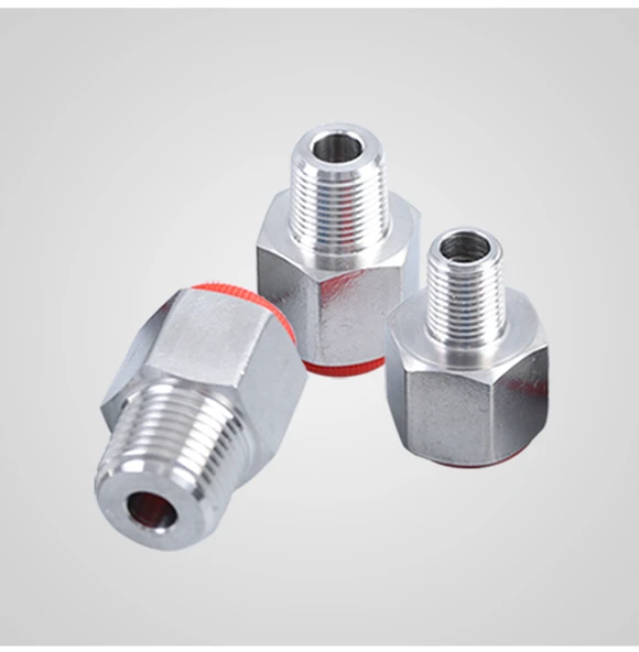 M20x1.5 M14x1.5 Basınç Ölçer Adaptörü - Süt Beyazı (İç M20X1.5 - Dış PT1/2) - 6