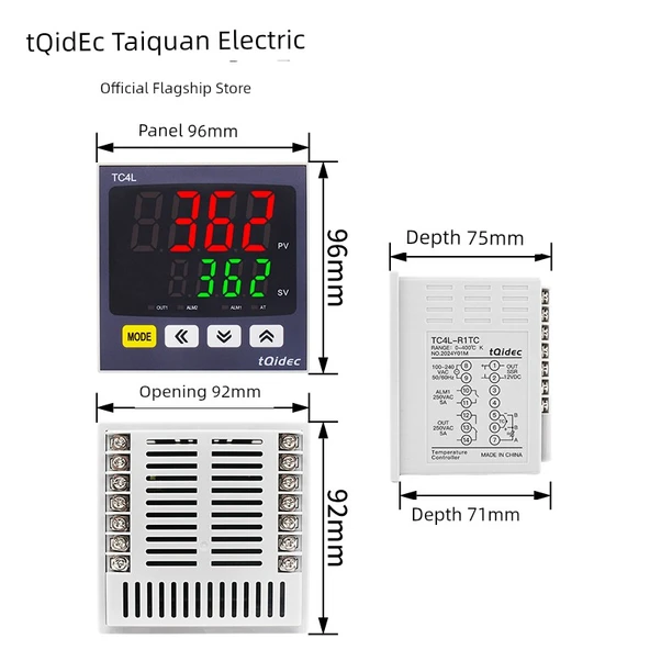 TC4L Dijital PID Sıcaklık Kontrol Cihazı - 30A Röle Çıkışı - 3