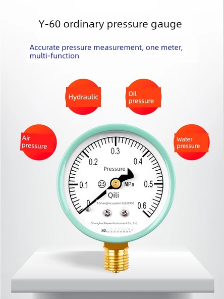 Y60 Basınç Ölçer - Adaptör M14/1 Min - 4