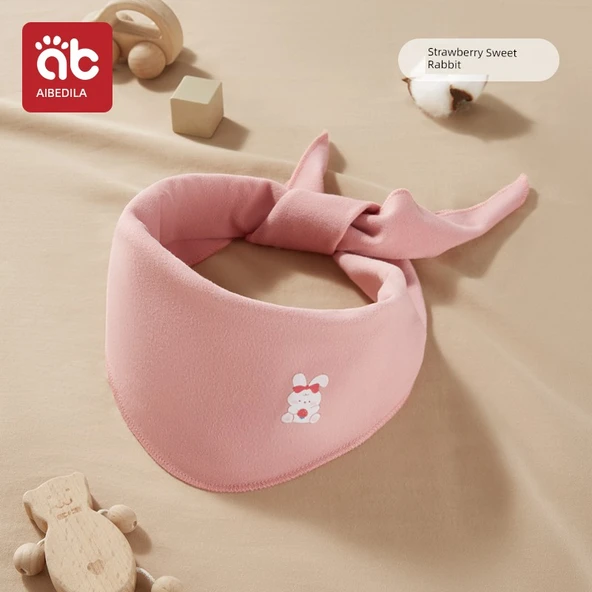 Çocuk Boyunluk - Sonbahar/Kış - Pembe Çilek Desenli