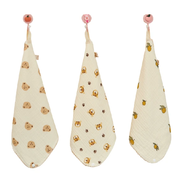 Bebek Tükürük Bezi - Kalp + Gökkuşağı + Limon + Ayı Kafası Desenli - 5