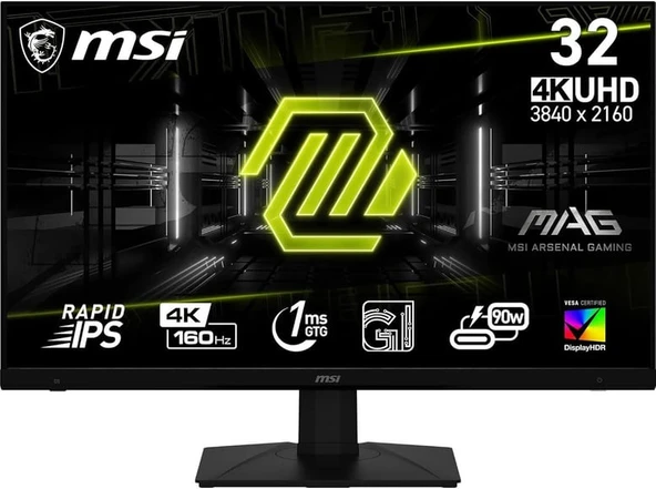 MSI 32 MAG 322UPF FLAT RAPID IPS 3840x2160 (UHD) 16:9 160HZ 1MS FREESYNC PREMIUM PRO GAMING MONITOR