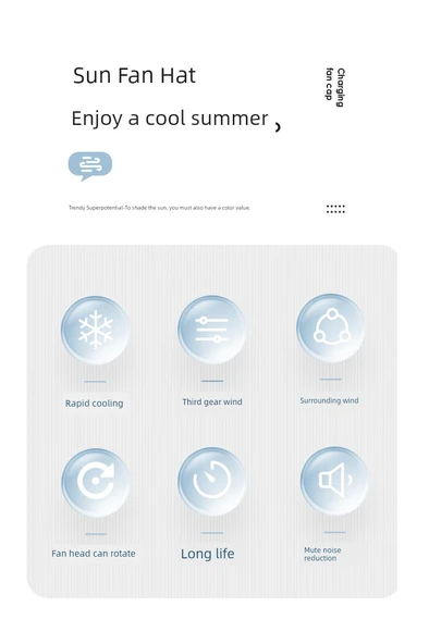 Çocuk Güneş Enerjili Şapka - Haki Yavru Kedi Desenli - Solar ve USB Şarjlı - 4000mAh - Resim 8