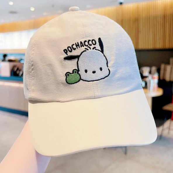 Cinnamoroll Çocuk Beyzbol Şapkası - Beyaz Parchal Köpek