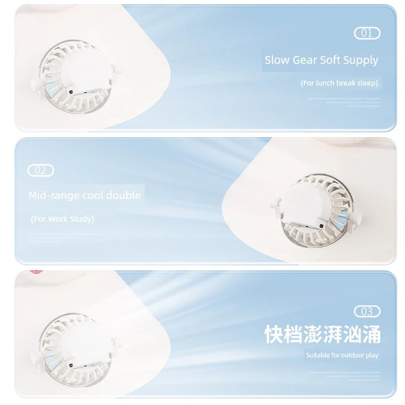 Çocuk Güneş Enerjili Şapka - Haki Yavru Kedi Desenli - Solar ve USB Şarjlı - 4000mAh - Resim 6