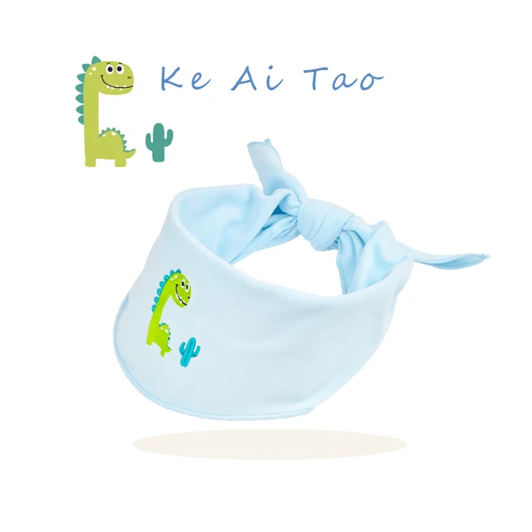 Çocuk Bebek Önlüğü - Küçük Dinozor Desenli Üçgen Fular - 0-5 Yaş