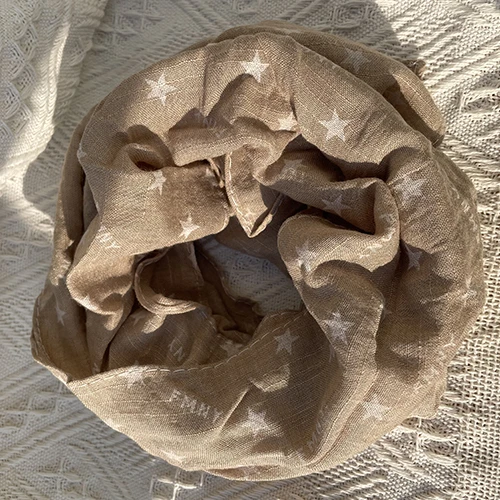 Küçük Yıldız Desenli Bebek Atkısı - Mavi - 1-12 Yaş - Resim 5