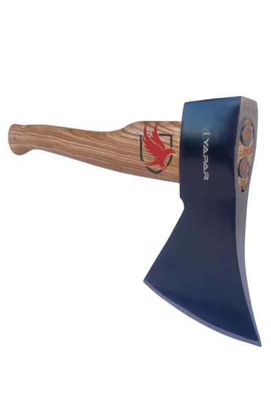 Yapar Ahşap Saplı Dövme Çelik Kamp Baltası 1 Kg - 2
