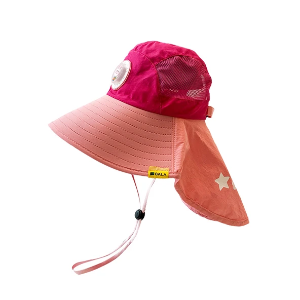 Erkek Bebek Yazlık Plaj Güneş Şapkası - Gül Pembe