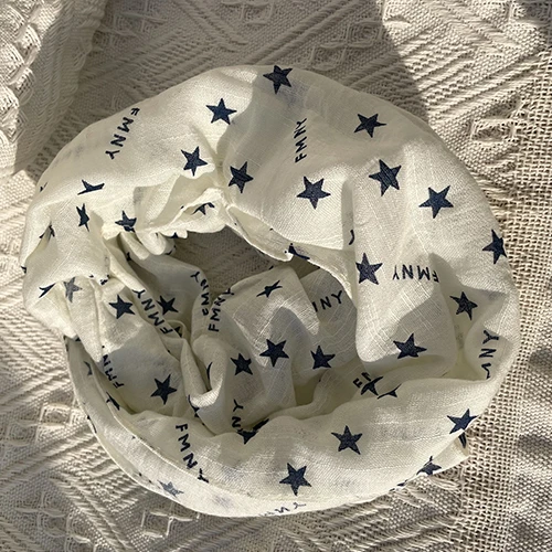 Küçük Yıldız Desenli Bebek Atkısı - Mavi - 1-12 Yaş - Resim 2