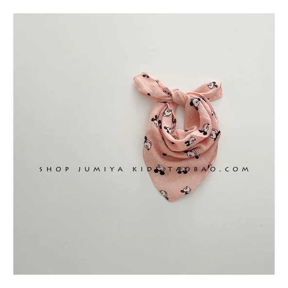 Bebek Üçgen Fular - Açık Pembe - 6 Ay - 8 Yaş