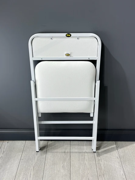 Hey Katlanır Kamp Sandalyesi Piknik Sandalyesi Beyaz - Resim 7