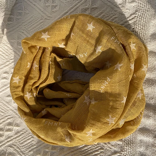 Küçük Yıldız Desenli Bebek Atkısı - Mavi - 1-12 Yaş - Resim 3