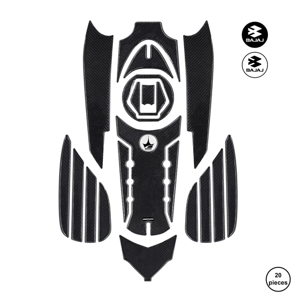Pulsar NS 200 2024 ile Uyumlu Kaydırmaz 6D Karbon 20 Parça Tank Pad Seti GC36 ürün görseli